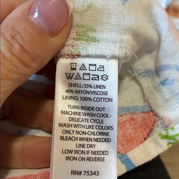 Cynthia Rowley Linen blend Tiered Maxi dress White print Brunch Vacation XL NWOT - Picture 11 of 12